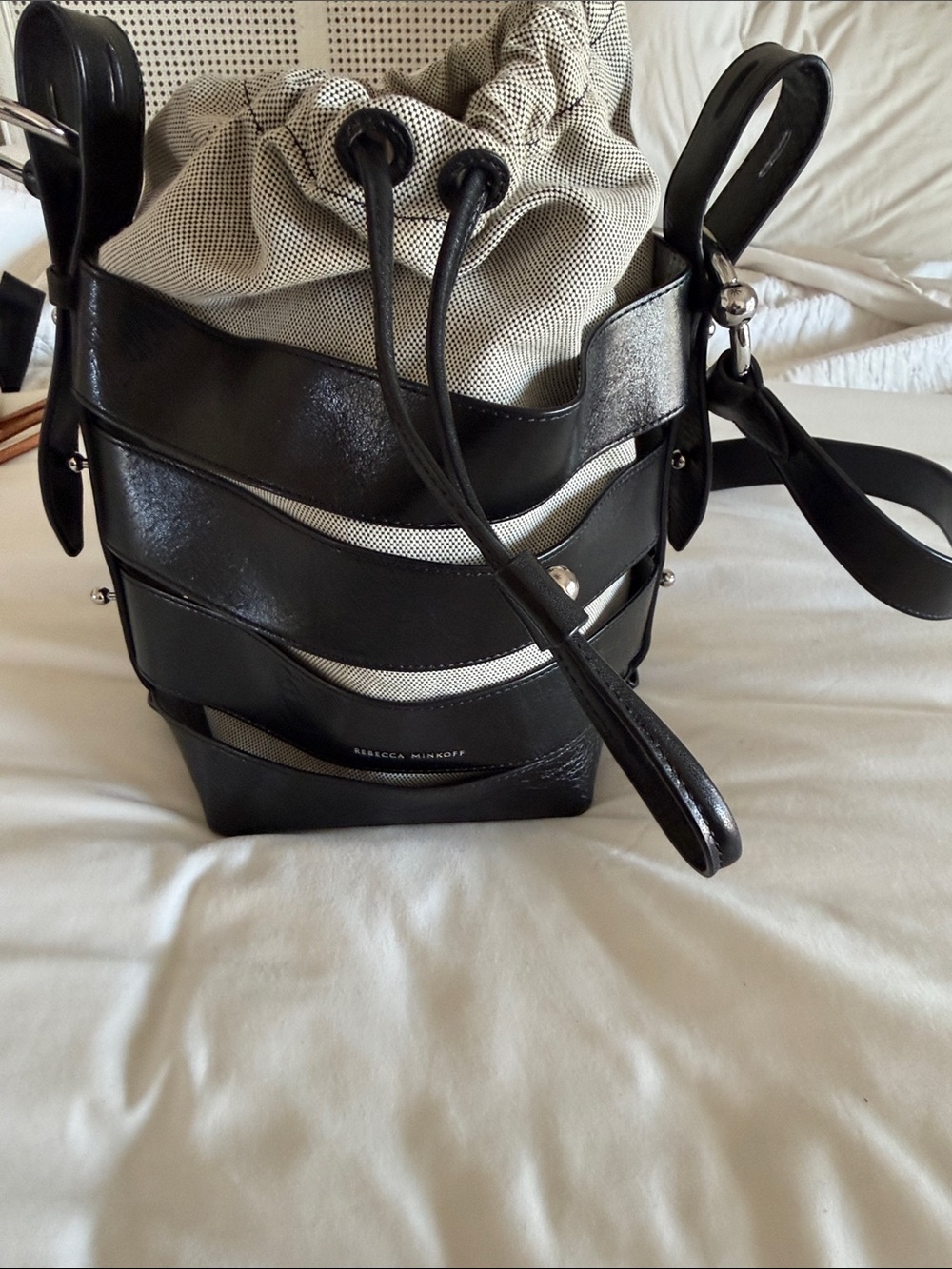 Rebecca Minkoff Black Strapped Bucket Bag/cross body - Picture 6 of 9